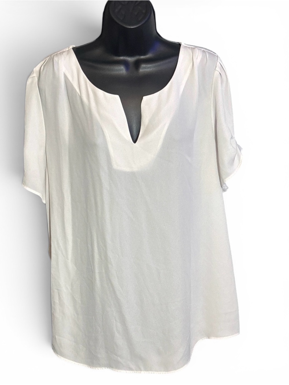 DR2 by Daniel Rainn Short-sleeve Split-neck blouse NWOT - Picture 3 of 7